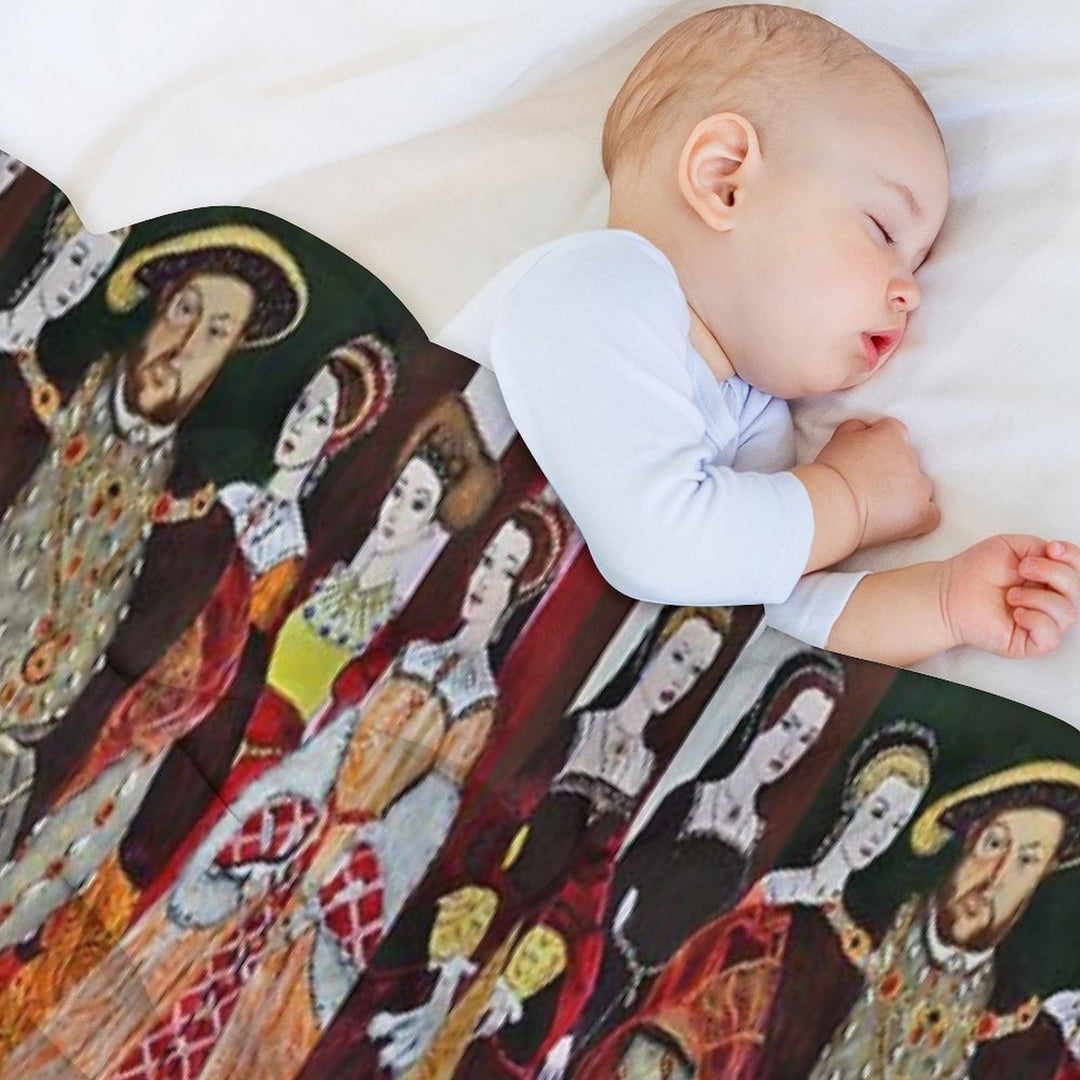 King Henry 8th And His Six Wives Comfort Throw Blanket