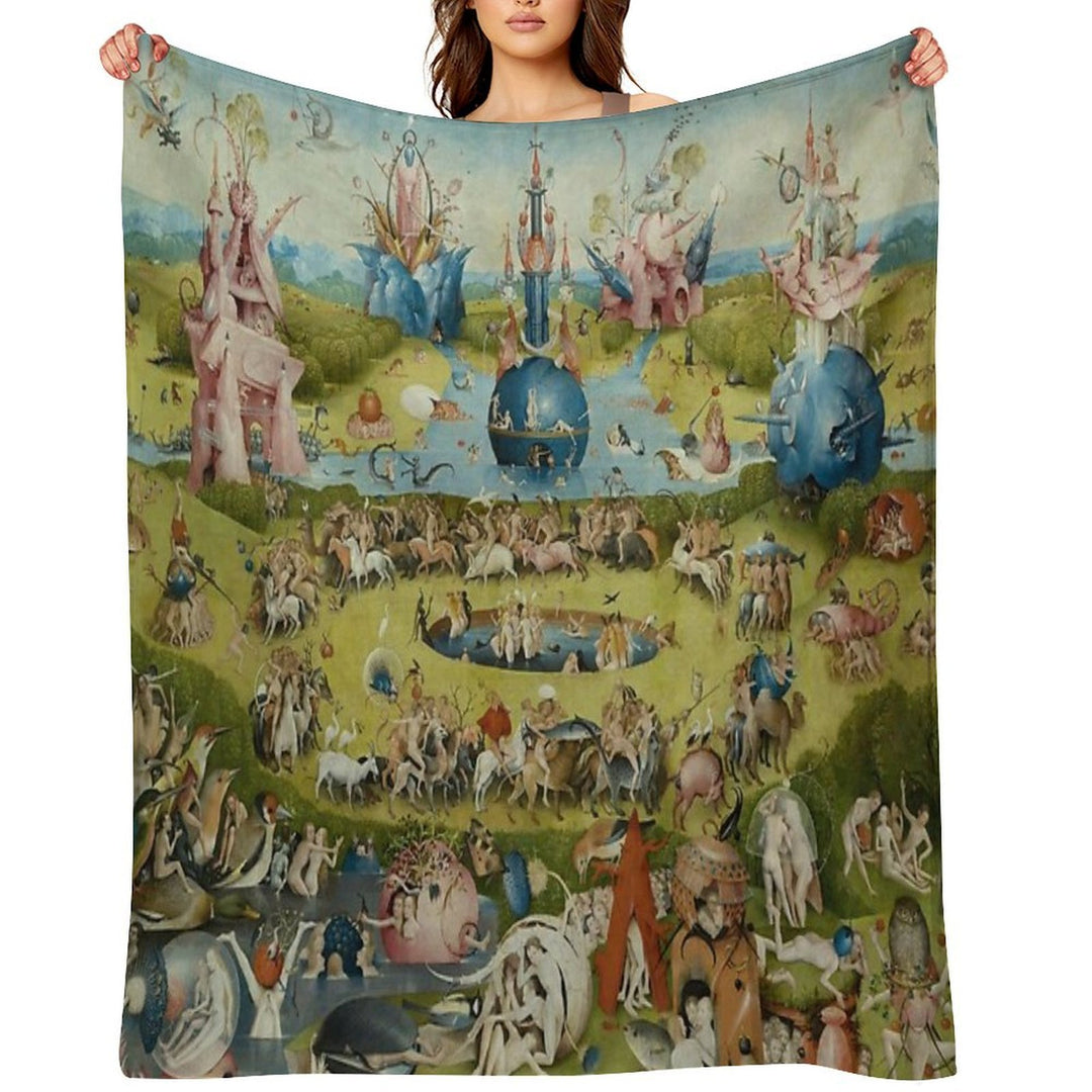 The Garden of Earthly Delights - Hieronymus Bosch Multi-functional Throw Blanket