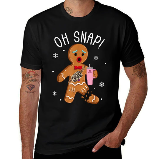 Oh Snap Gingerbread Stanley Tumbler Belt Bag Christmas Xmas  Slim-fit Cut T-Shirt