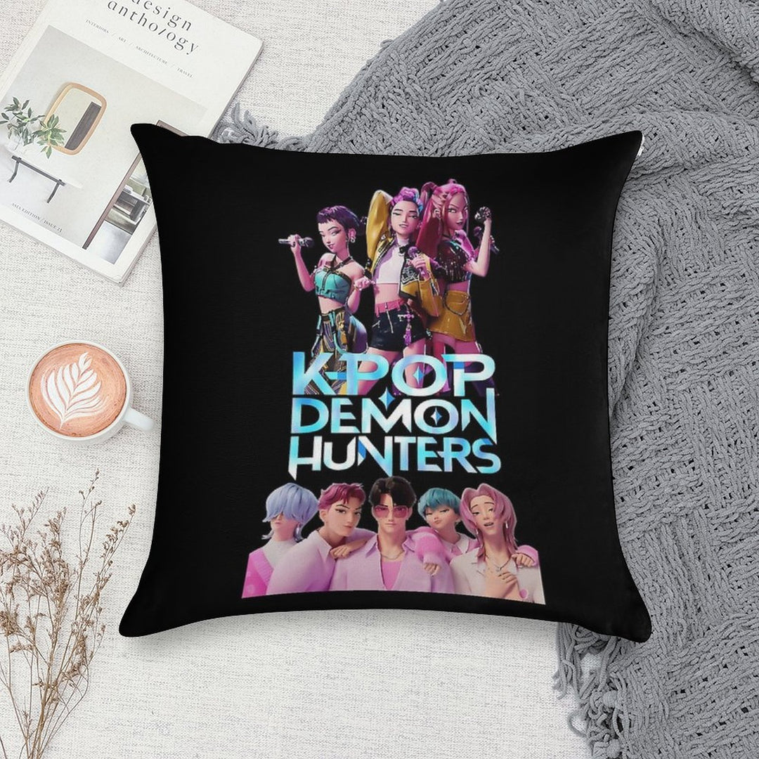K-Pops Demons Hunterss Anime Soft Fade-Resistant Throw Pillow