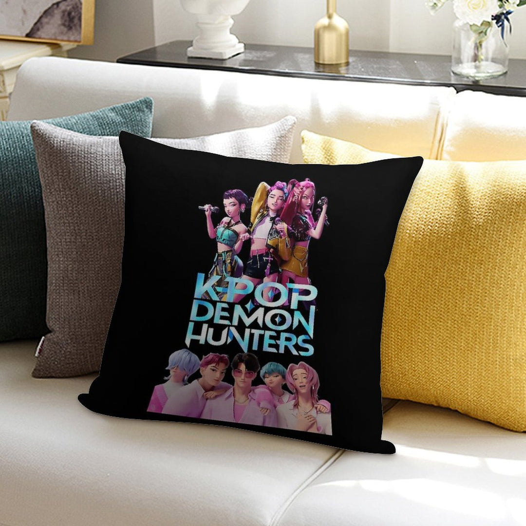 K-Pops Demons Hunterss Anime Soft Fade-Resistant Throw Pillow