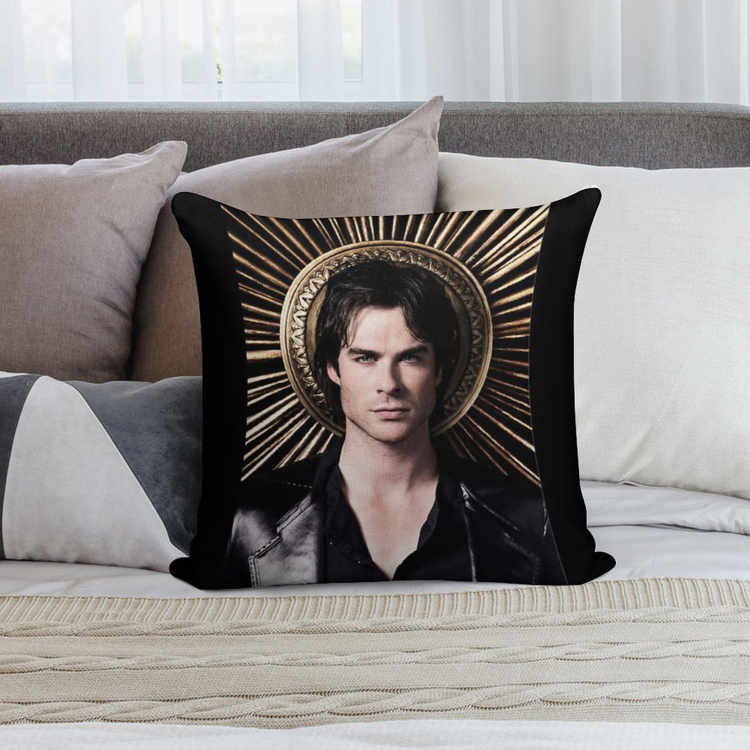 Damon Salvatore Soft Bedroom Essential Throw Pillow
