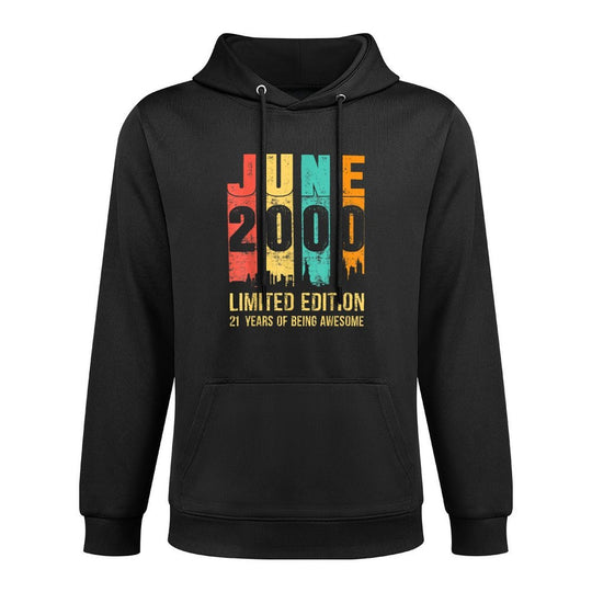 Vintage June 2000 Limited Edition 21 Year Old 21st Birthday Medium-Weight Fabric Hoodie