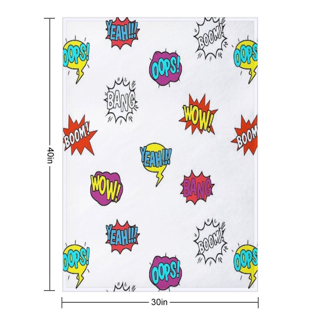 Pop Art Comic Book Style - LBC Easy Care Throw Blanket