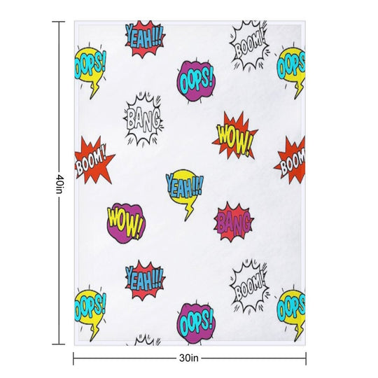 Pop Art Comic Book Style - LBC Easy Care Throw Blanket