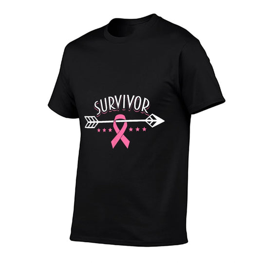 Survivor Pink Ribbon Breast Cancer Awareness Arrow  Breathable T-Shirt