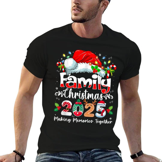 Family Christmas 2025 Matching Outfit Xmas Squad Santa  Relaxed-fit T-Shirt
