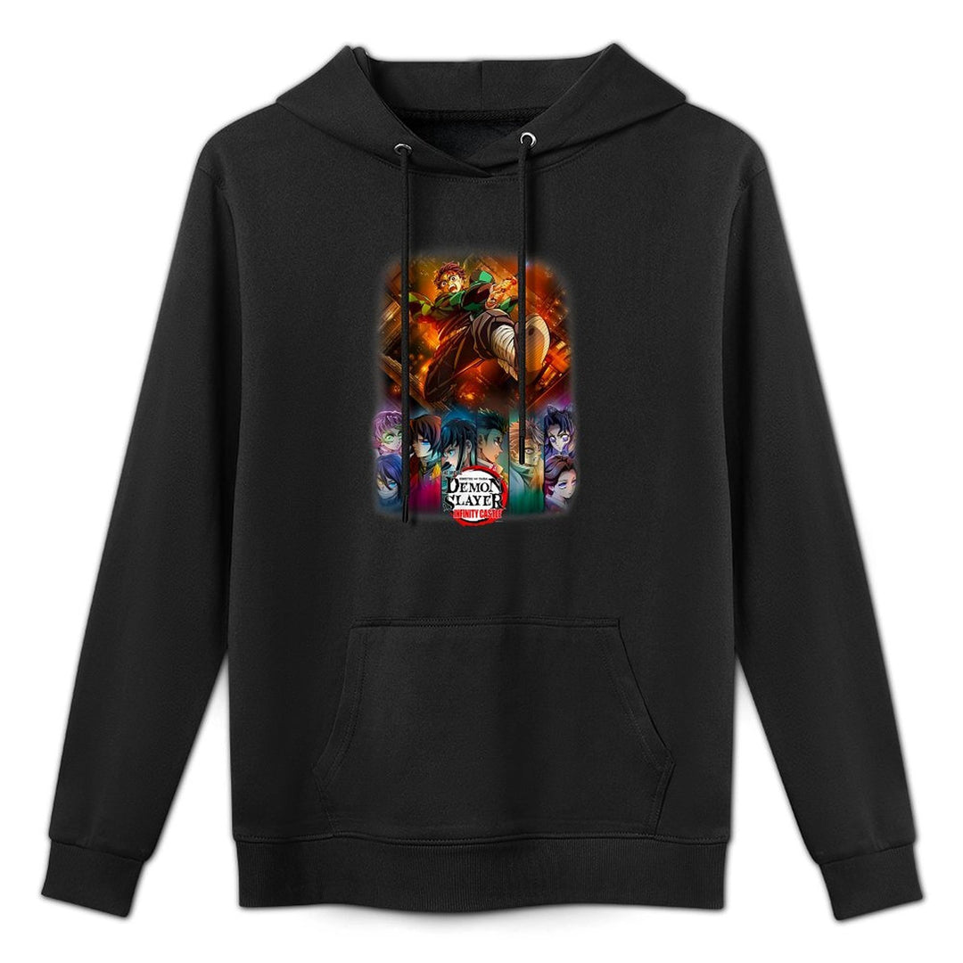Demon Slayer Infinity Castle Tanjiro Anime Group Poster Breathable Fabric Hoodie