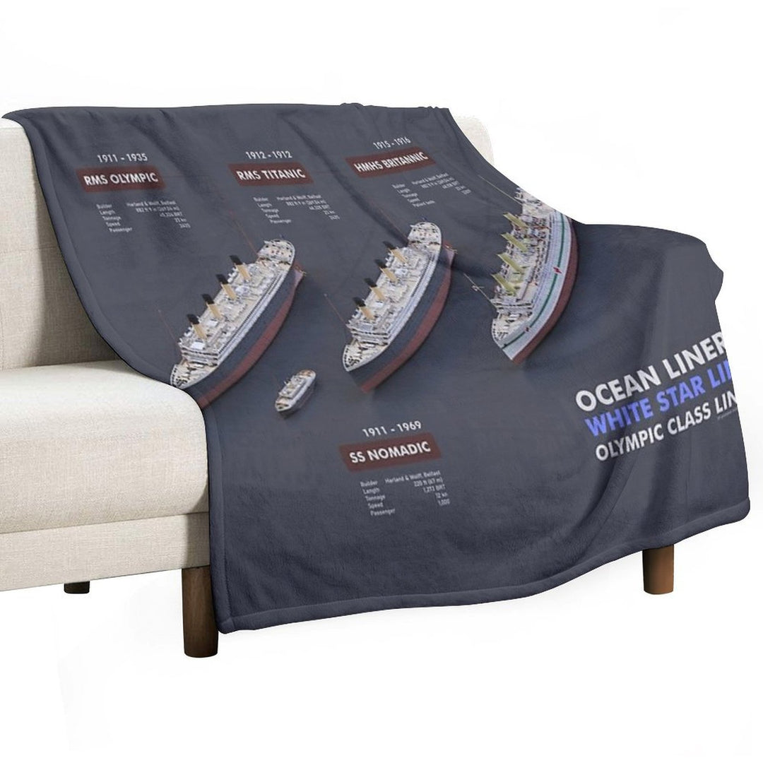 Ocean Liners - White Star Line Anti-pilling Throw Blanket