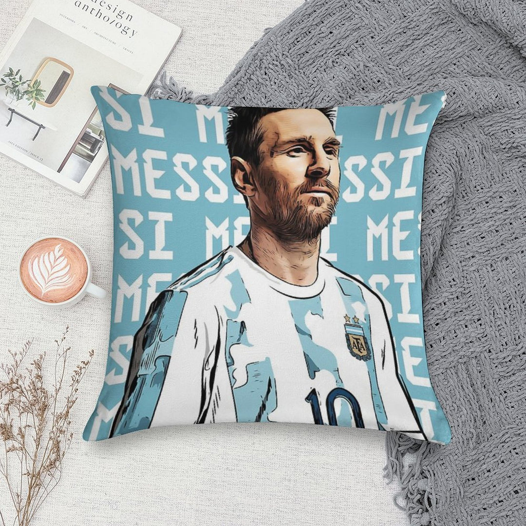 Lionel Messi Soft Luxury Feel Throw Pillow