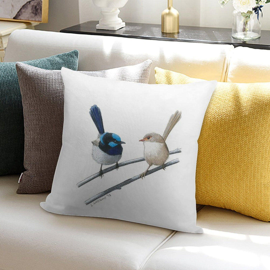 Superb Fairy-wrens Soft Easy Maintenance Throw Pillow