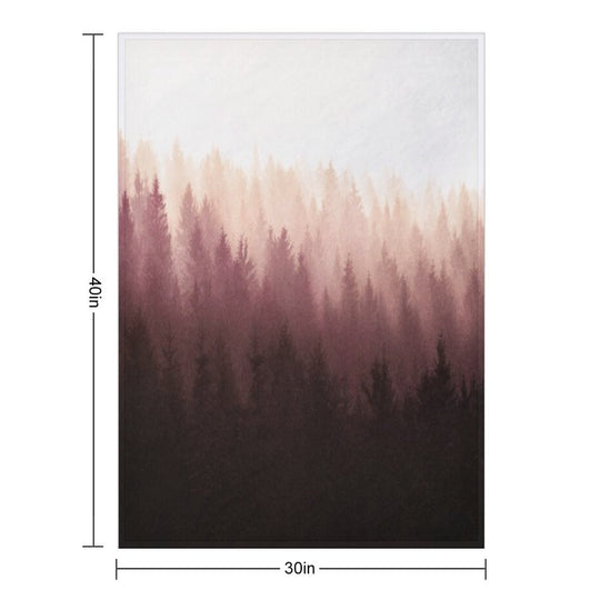 Chasing Light  Exploring A Vintage Mountain Fairytale Wilderness Forest With Cascadia Trees Covered In Magic Fog Plush Throw Blanket