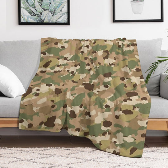 Multicam Camouflage Pattern. Multi-functional Throw Blanket
