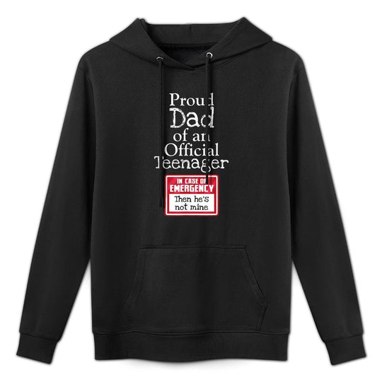 Proud Dad of Officialnager 13 Years Old 13th Birthday Shrink-Resistant Hoodie