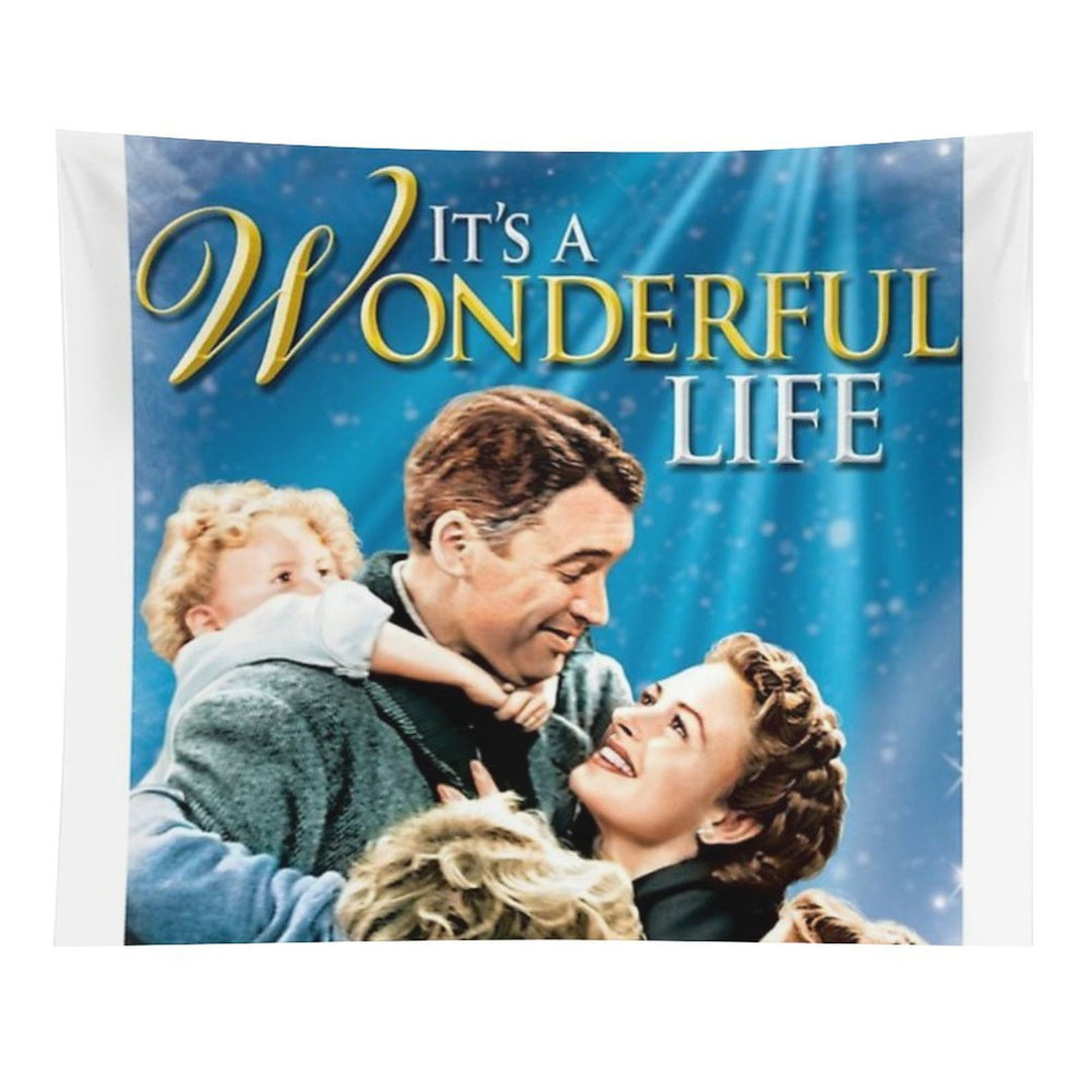 Vintage It's A Wonderful Life Vintage Classic Movie 1940s Tapestry