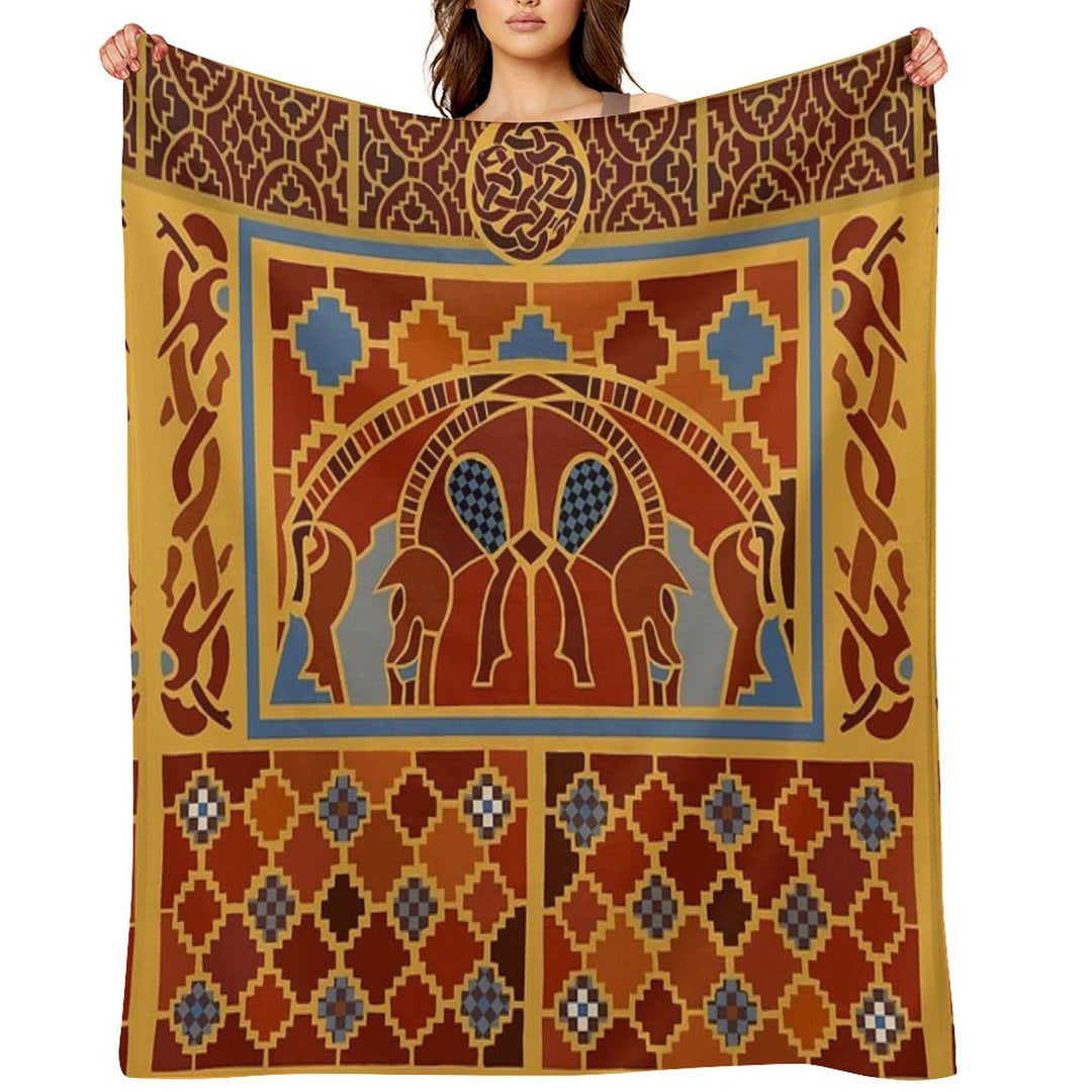 Imagining Sutton Hoo The Boars Versatility Throw Blanket