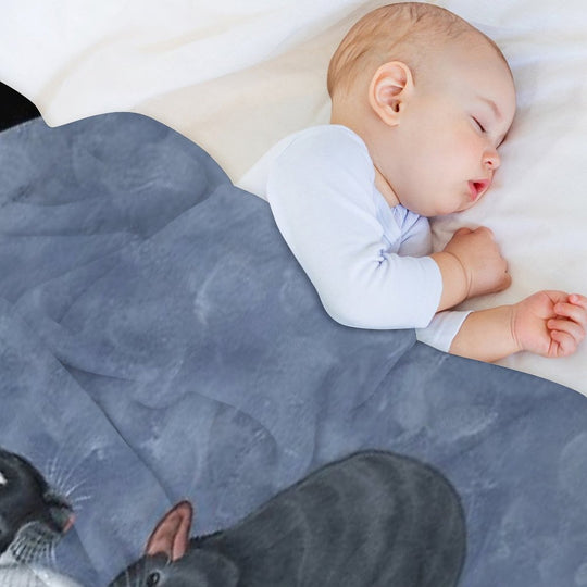 Rat Pile Anti-pilling Throw Blanket