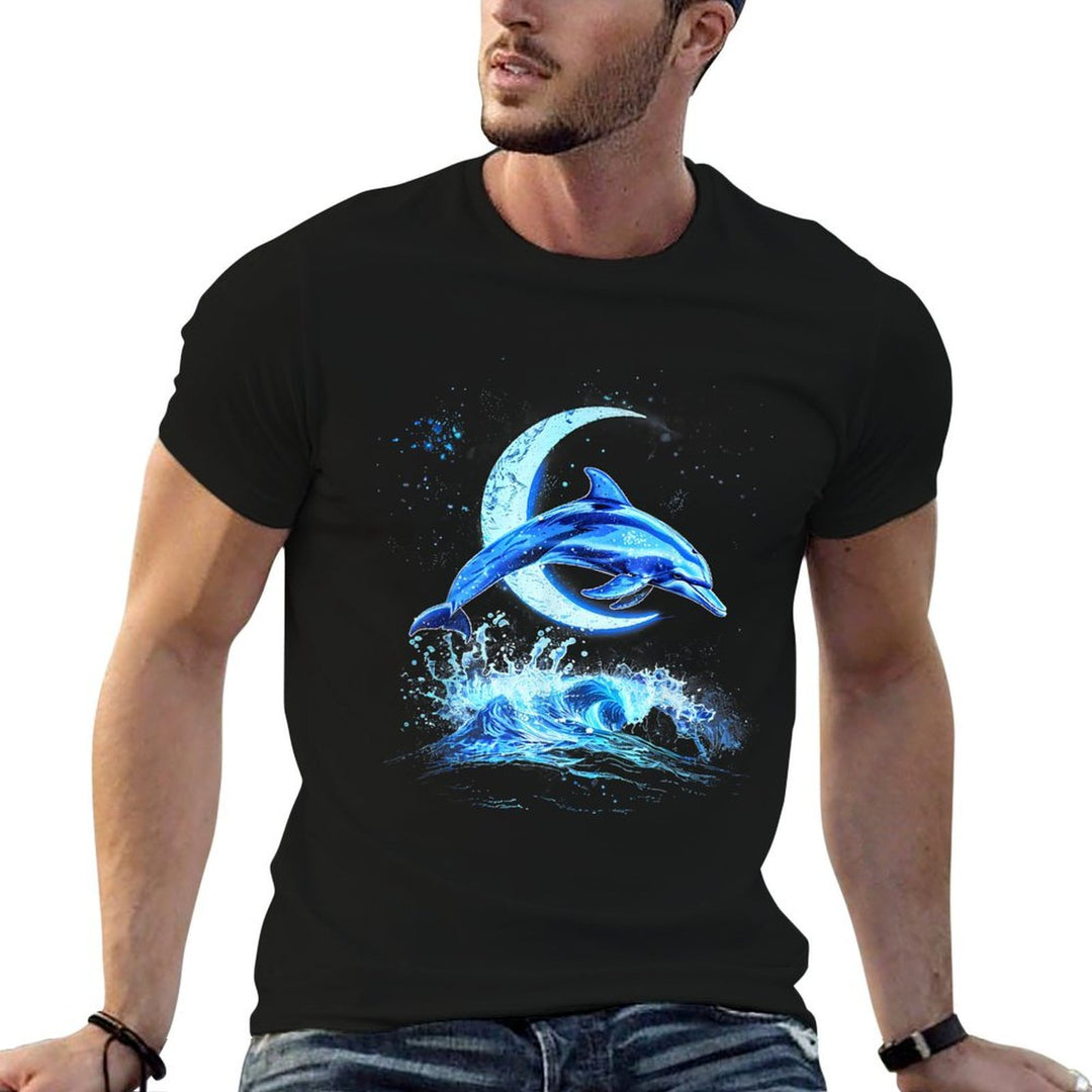 Dolphin Artwork Sea Ocean Dolphin Ocean Sea Animal Lover  Trendy Pattern T-Shirt