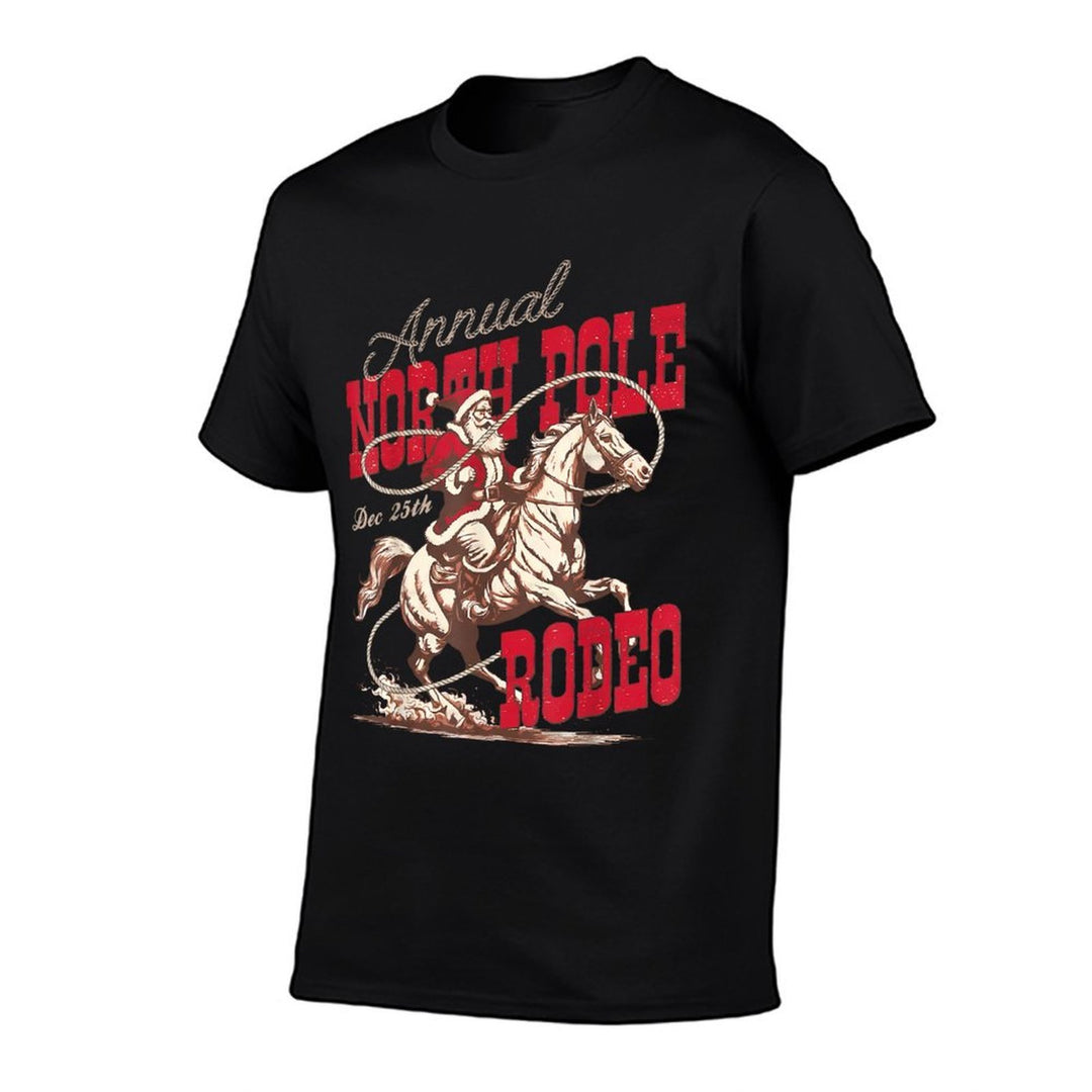 Vintage North Pole Rodeo Cowboy Santa Country Christmas  Versatile T-Shirt