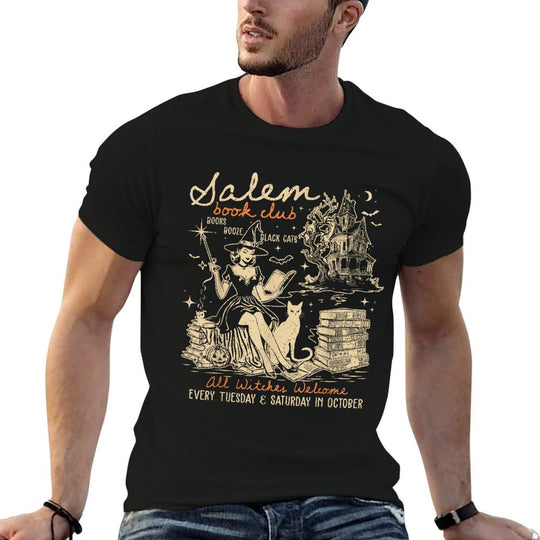 Salem Book Club Witches Witchy Witch Spooky Season Halloween  Moisture-wicking T-Shirt