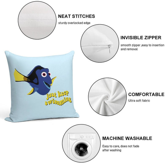 Dory Just Keep Swimming Soft Gift Ready Throw Pillow