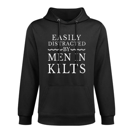 Womens Easily Distracted By Men In Kilts Scottish Irish Celtic Shrink-Resistant Hoodie