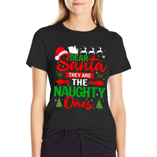 Dear Santa They Are The Naughty Ones Christmas Pajamas Xmas  Moisture-wicking T-Shirt