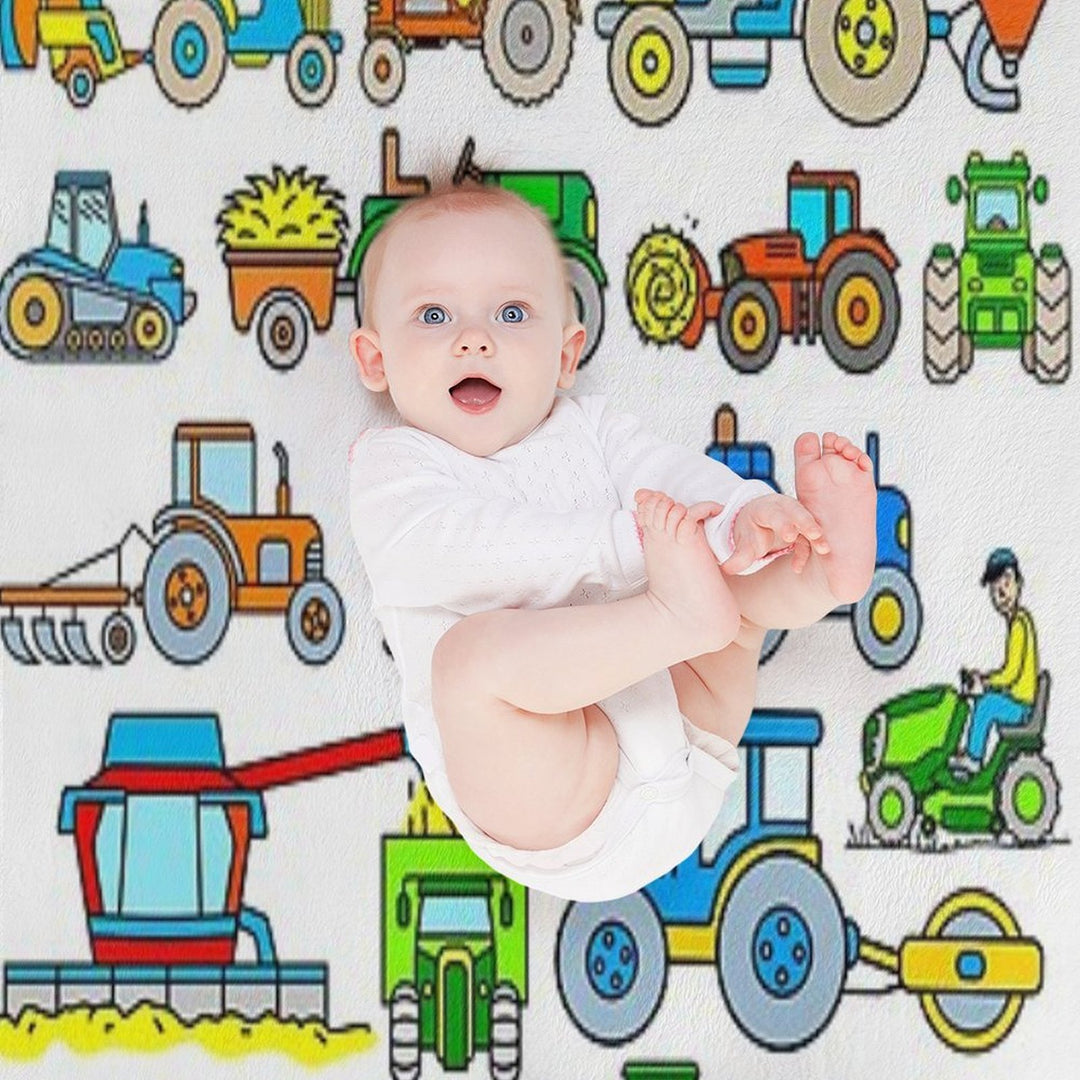 Tractors Farm Vehicles Durable Throw Blanket