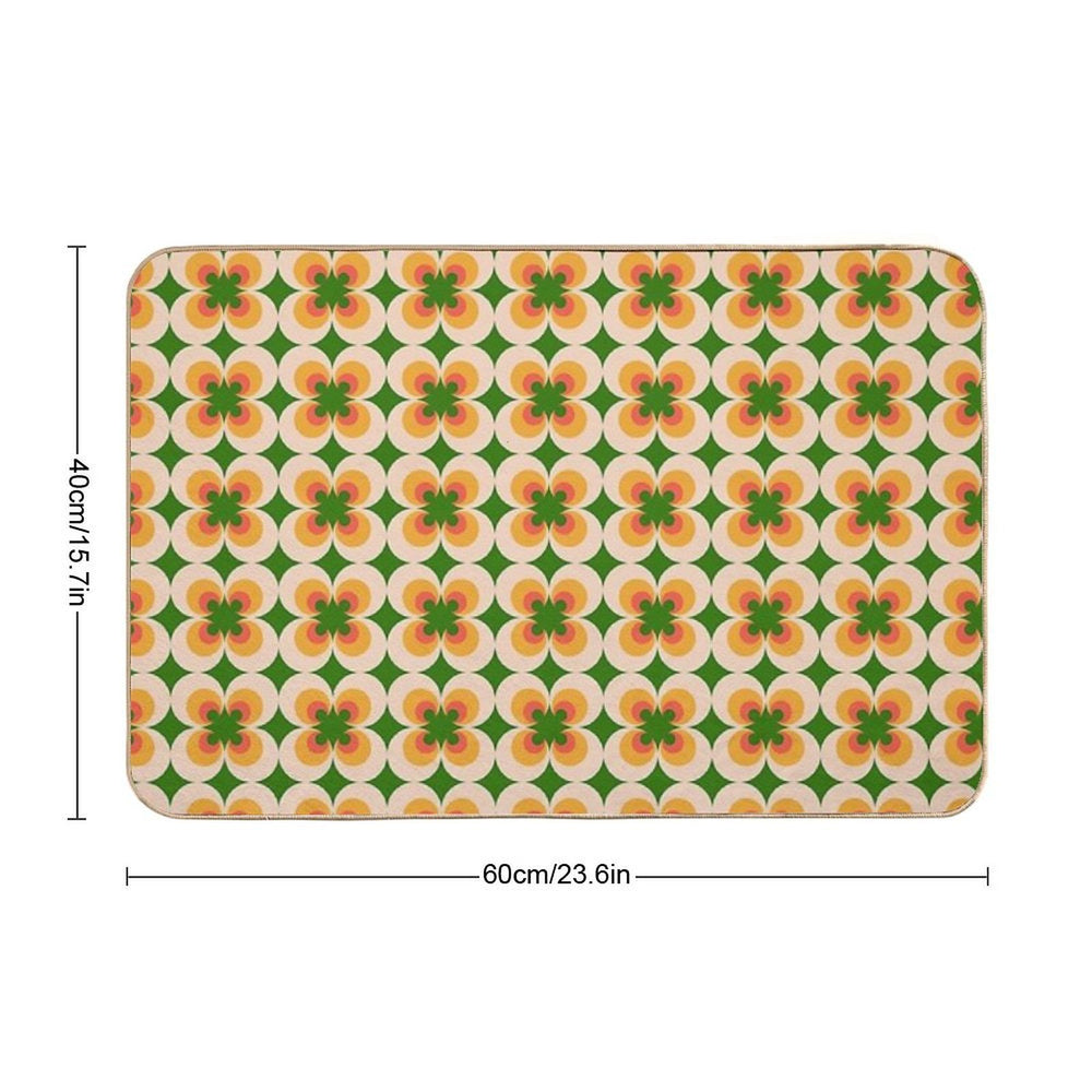 Flower Power Textile  Long-Lasting Bath Mat