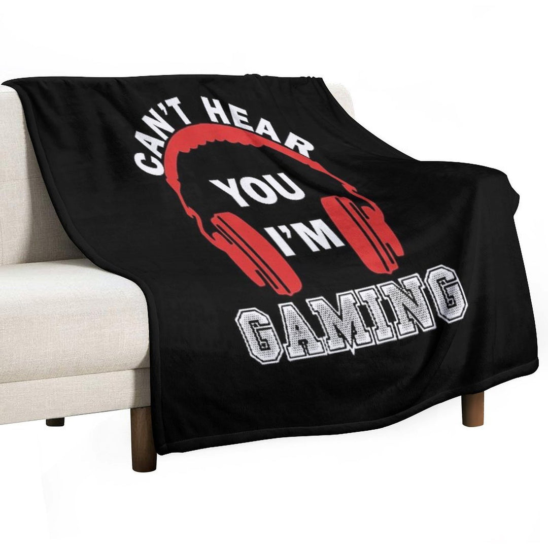 Video Gaming Gift Gamer Headset  Design Eco-conscious Throw Blanket