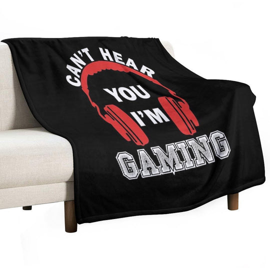 Video Gaming Gift Gamer Headset  Design Eco-conscious Throw Blanket