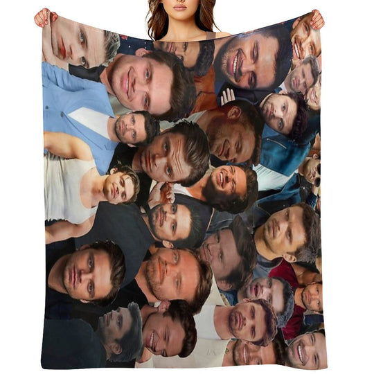 Sebastian Stan Photo Collage 2 All-season Throw Blanket