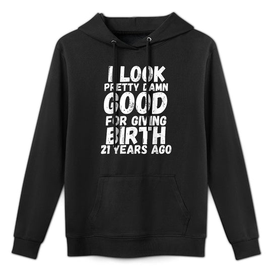 21st Birthday Mom 21 Year Old Son Daughter Child Squad Gift Adjustable Hood Hoodie