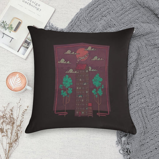 The Towering Bed And Breakfast of Unparalleled Hospitality Soft Anti-Pilling Throw Pillow