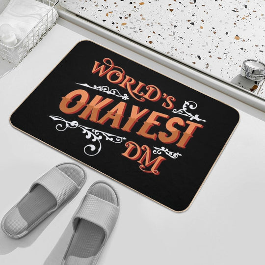 World's Okayest DM Durable Bath Mat