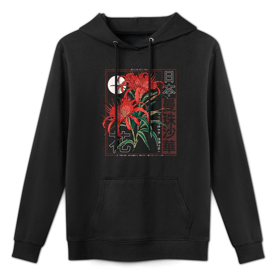 Red Spider Lily Flower Japanese Anime Art Otaku Tokyo Moisture-Wicking Hoodie