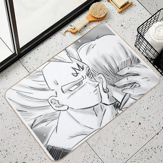 Majin Vegeta X Bulma  Repositionable Bath Mat