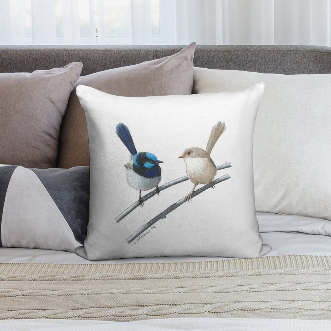 Superb Fairy-wrens Soft Easy Maintenance Throw Pillow