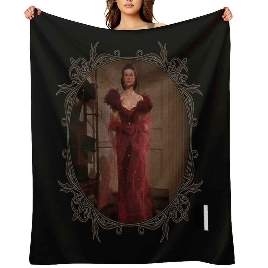 Scarlett Red Dress Velvety-soft Throw Blanket