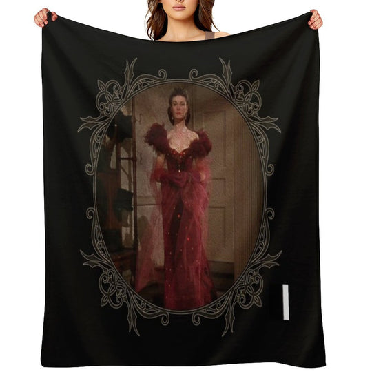 Scarlett Red Dress Velvety-soft Throw Blanket