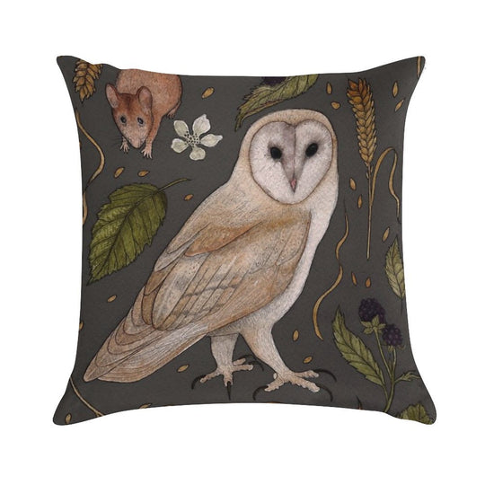 Barn Owl Soft Anti-Pilling Throw Pillow