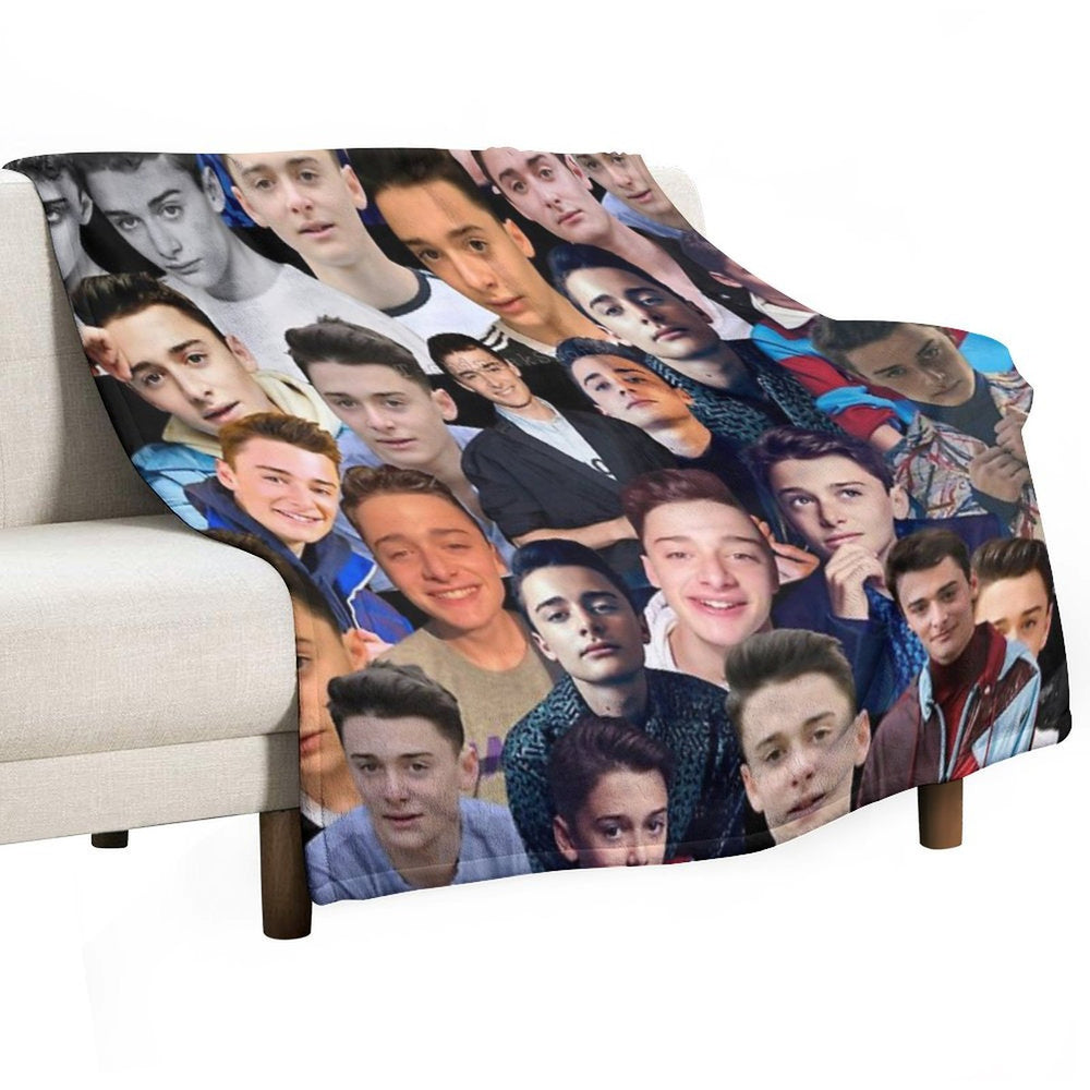 Noah Schnapp Photo Collage All-season Throw Blanket