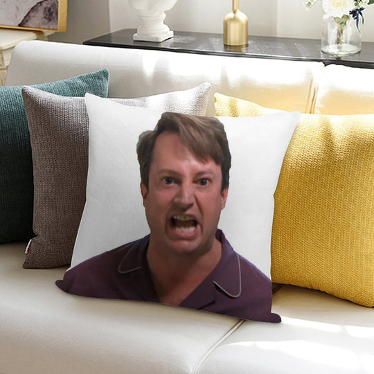 Mark Corrigan Christmas Soft Short Plush Fabric Throw Pillow