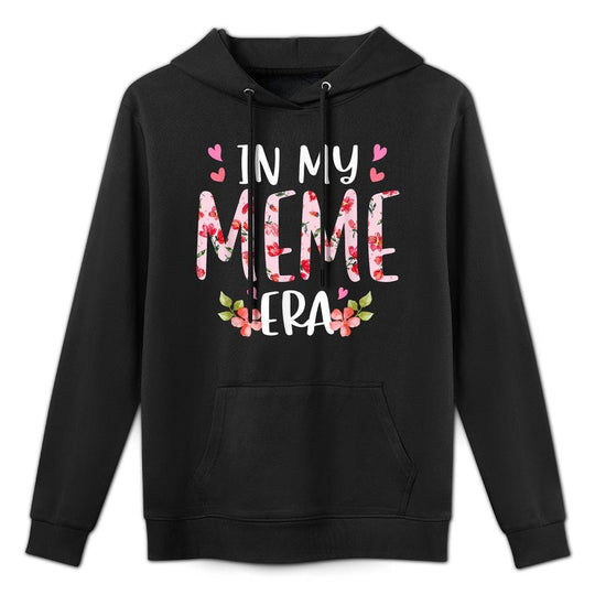 In My Meme Era Floral Mothers Day Flower Girly Women Cotton-Polyester Blend Hoodie