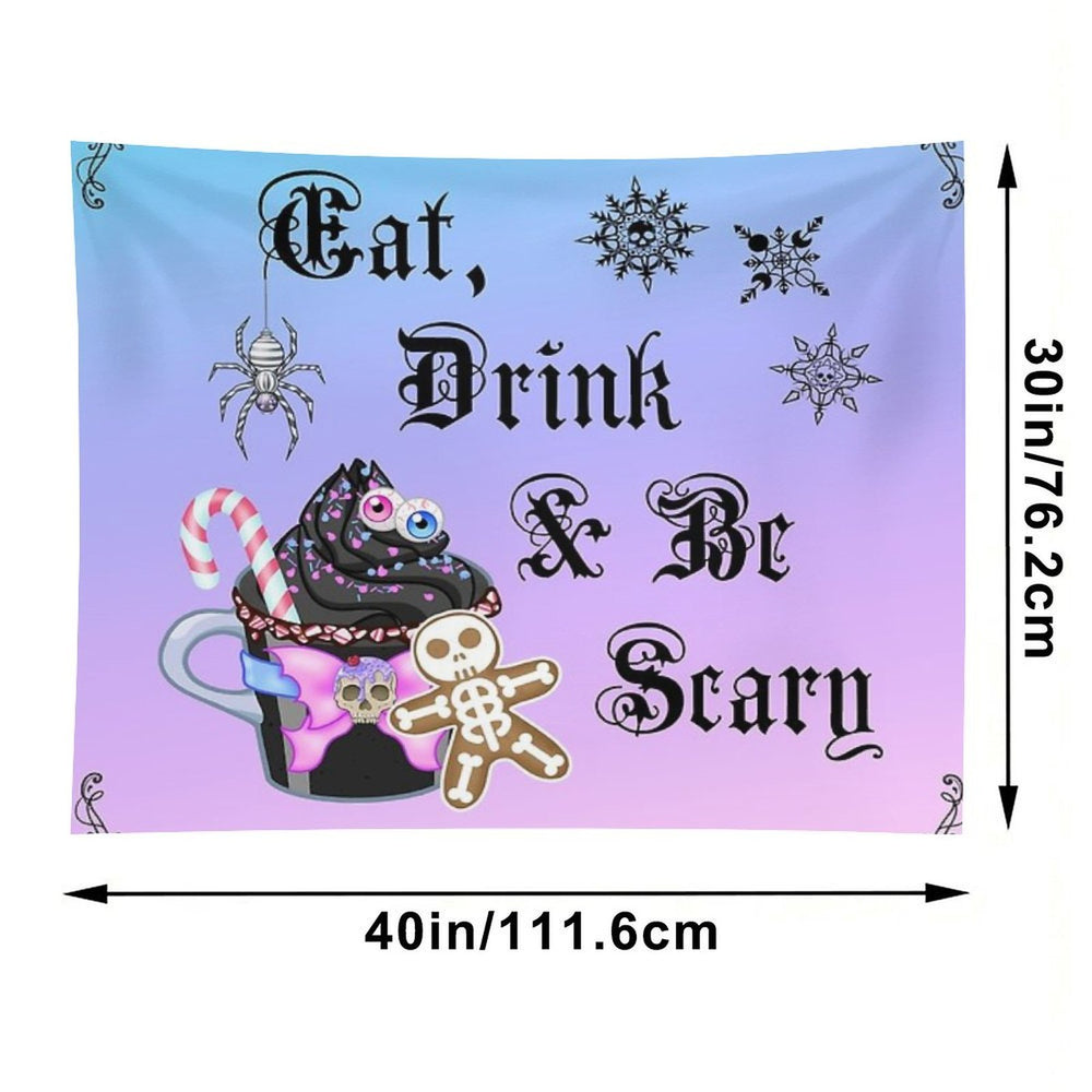 Eat, Drink & Be Scary (Hexmas) Tapestry