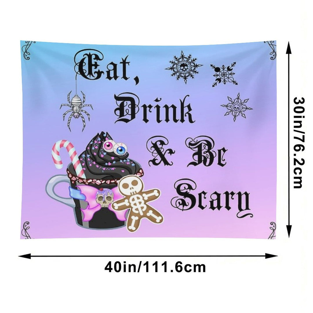 Eat, Drink & Be Scary (Hexmas) Tapestry