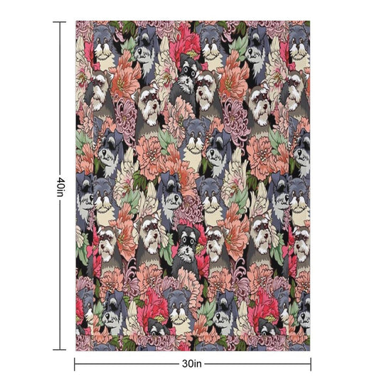 BECAUSE SCHNAUZERS Lightweight Throw Blanket