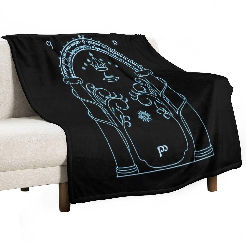 Gate to Moria - Light Blue Comfort Throw Blanket