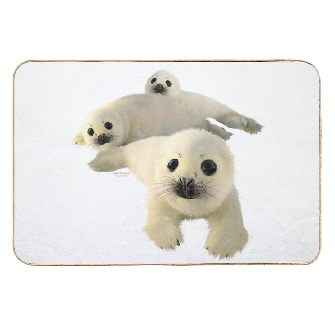 Grey Seals  Anti-Trip Bath Mat