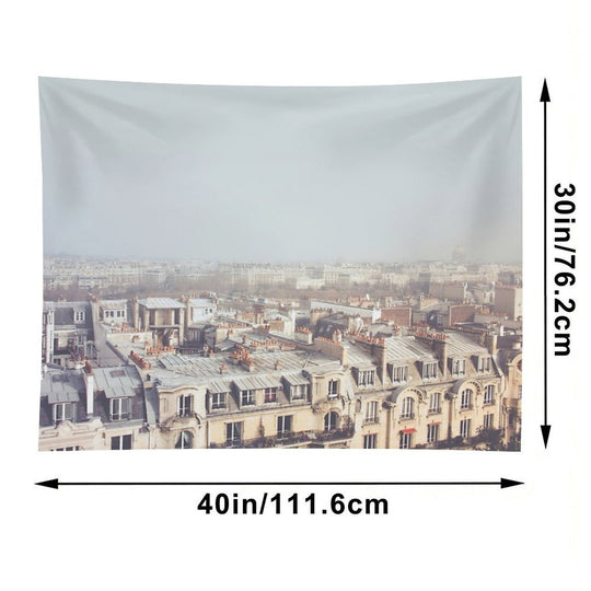 Paris Morning Rooftops Tapestry